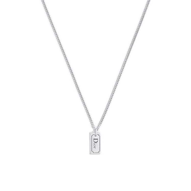 DIOR Sterling Silver Necklaces Men's Silver