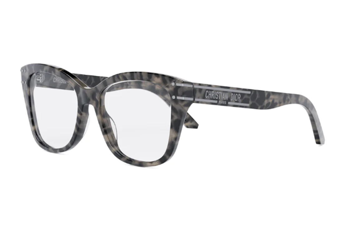 DIOR Acetate Square Eyeglass Frames Unisex Black White