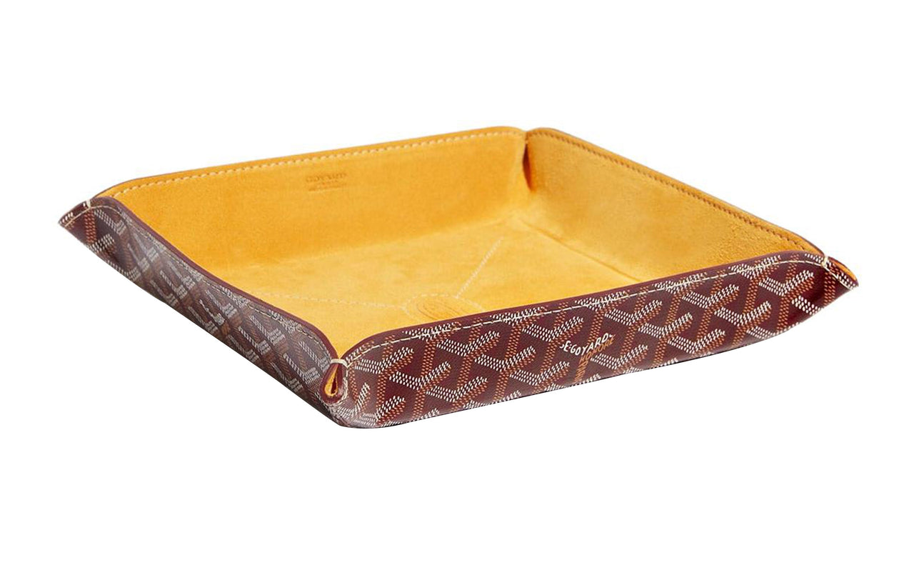 GOYARD Fourre Tout Canvas With Suede Calfskin Storage Bag Unisex Burgundy