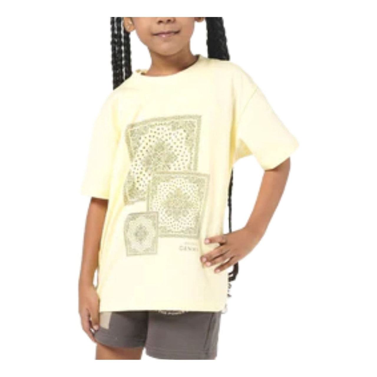 (GS) House of Cenmar Printed Carpet T-Shirt 'Off white' HOC-CKT