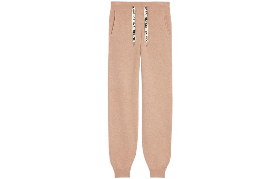 CELINE Knitted Sweatpants Women's Camel