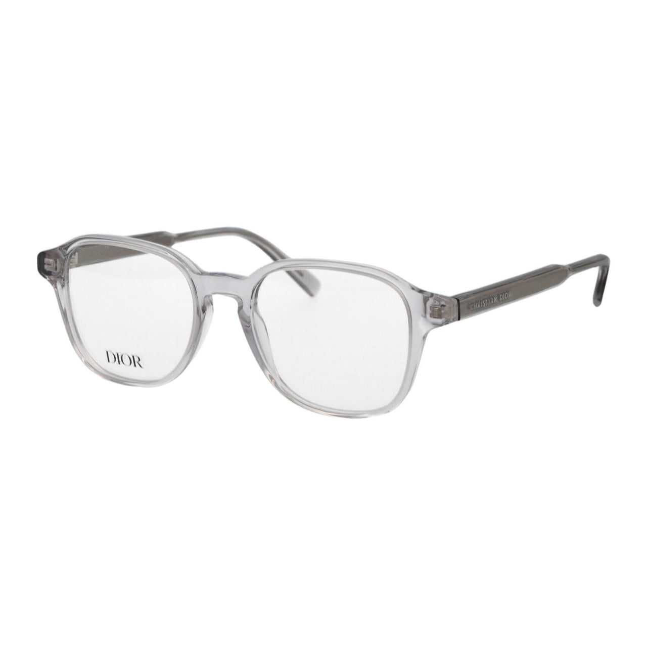 DIOR Square Eyeglass Frames Men Transparent Gray