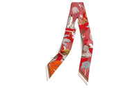 HERMES Mulberry Silk Silk Scarves Women's Red