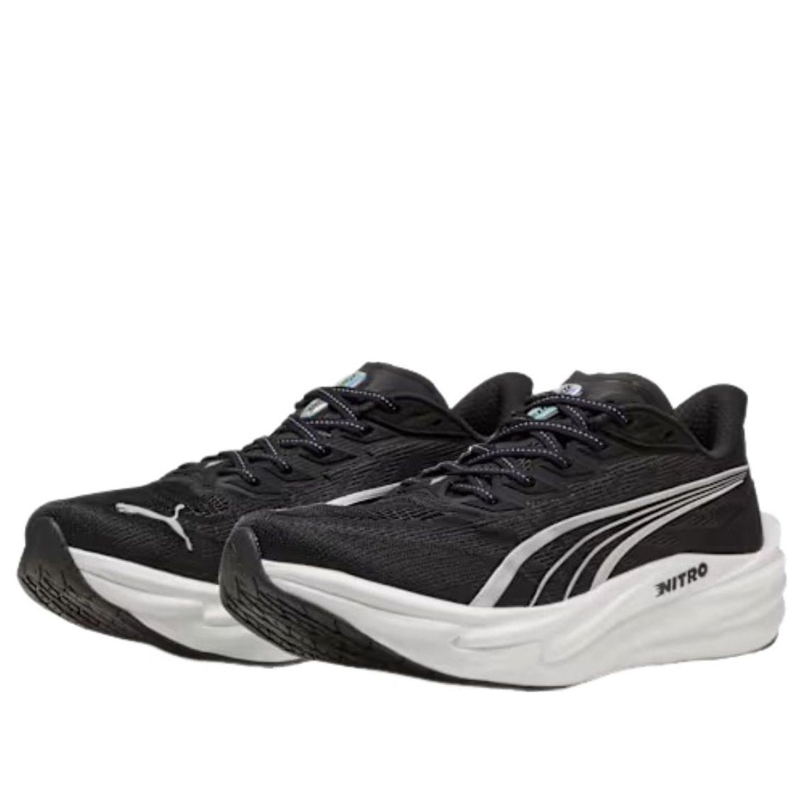 PUMA Deviate Nitro 4 Wide 'Black White Silver' 312901-01