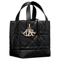 DIOR Toujours Cow Leather Basket Bag, Shoulder Bag, Crossbody Bag, Handbag Small Size Women's Black