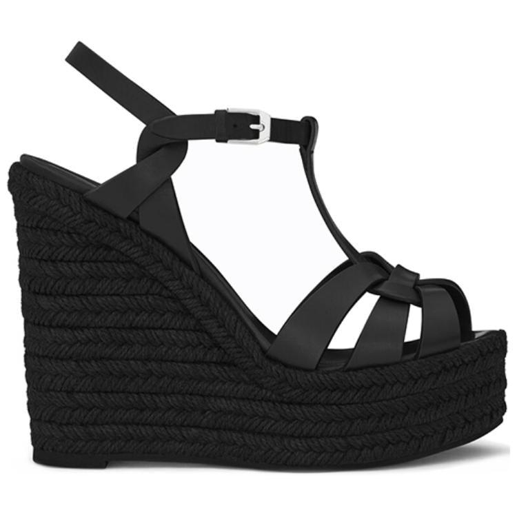 SAINT LAURENT Tribute Wedge Espadrilles Women's