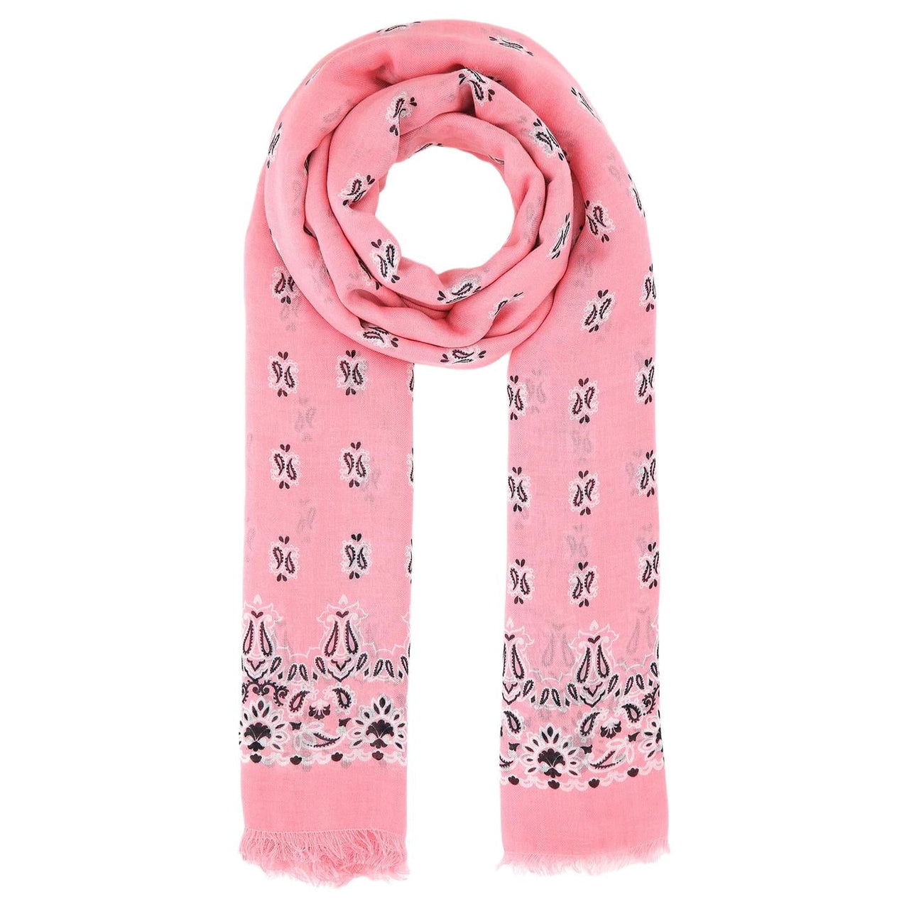SAINT LAURENT Cashmere Knit Scarves Women's Pink