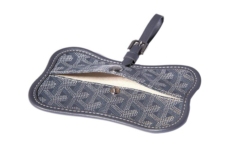GOYARD Chien Gris Canvas With Leather Pet Bag Merch Unisex Gray