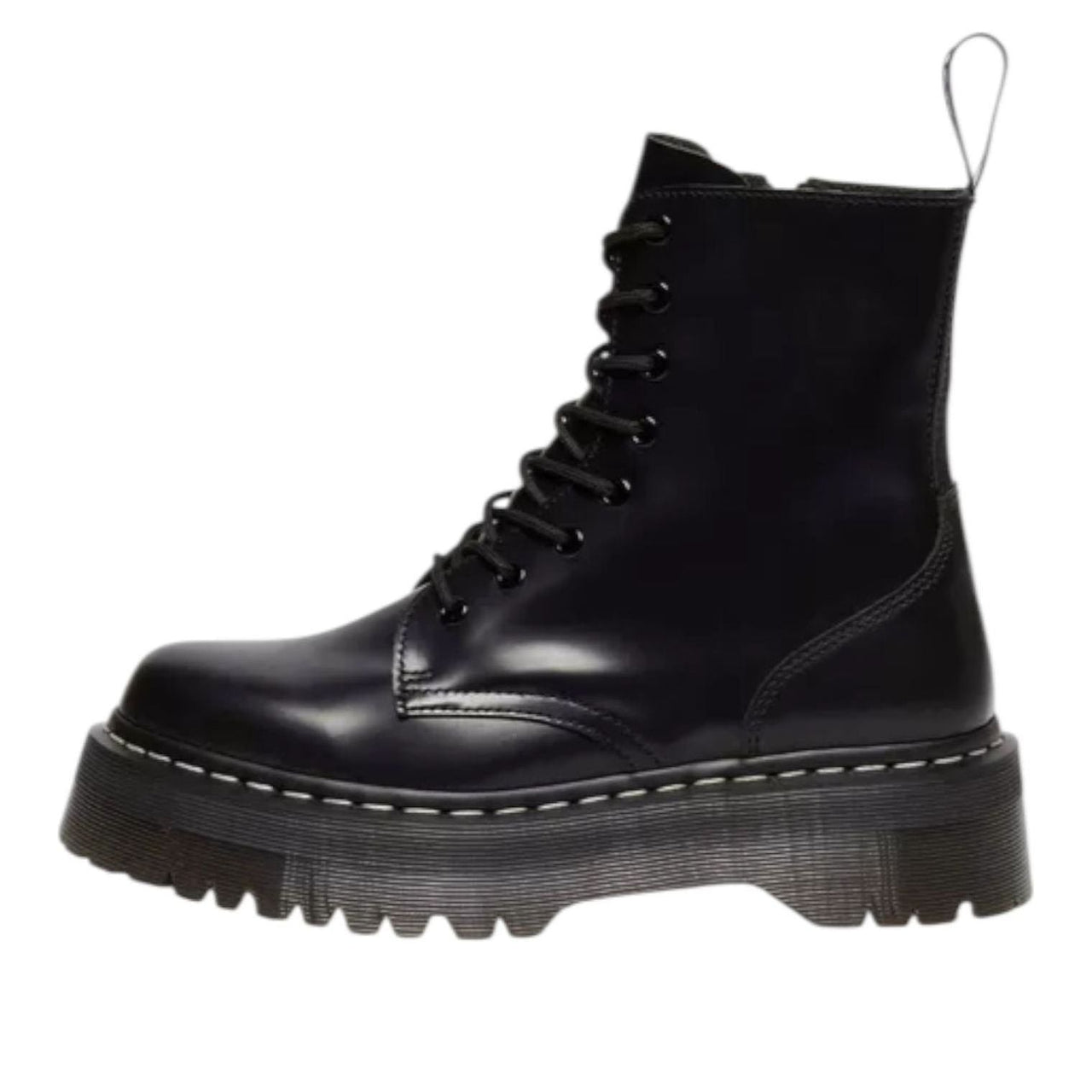 Dr. Martens Jadon White Stitch Smooth Platform Boots 'Black' 32196001