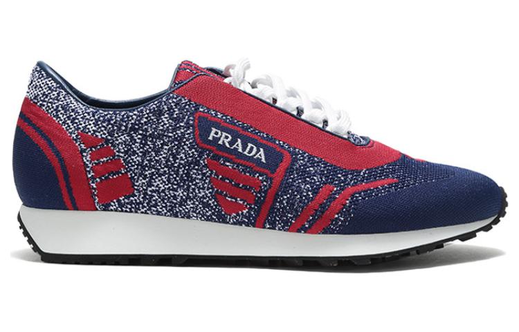 PRADA Casual Shoes Men Low-Top Blue/Red