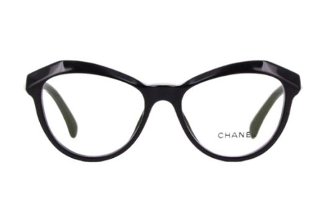 CHANEL - Irregular Shape Eyeglass Frames Women's Black
