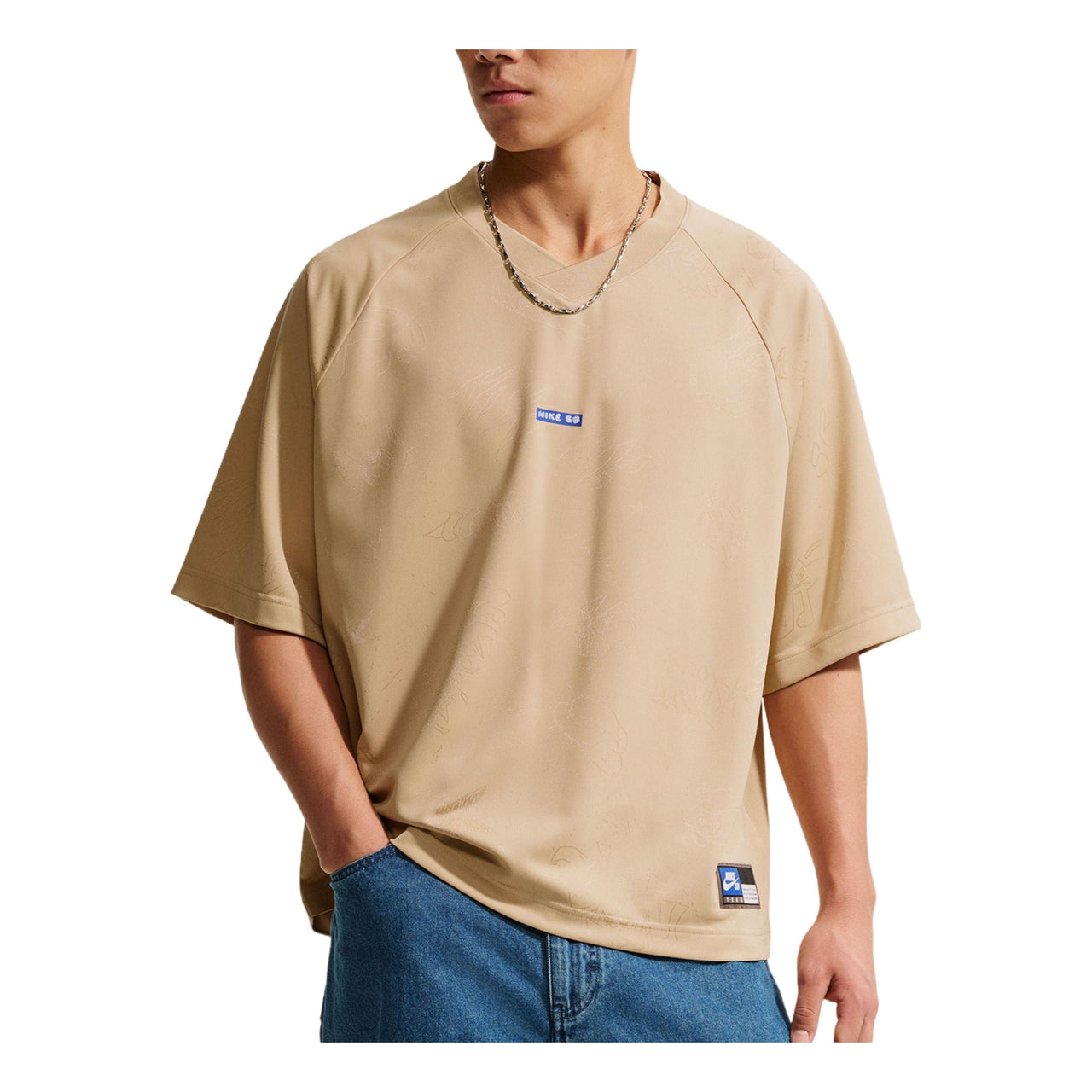 Nike SB Jacquard Skateboard T-Shirt 'Linen' IF1303-286