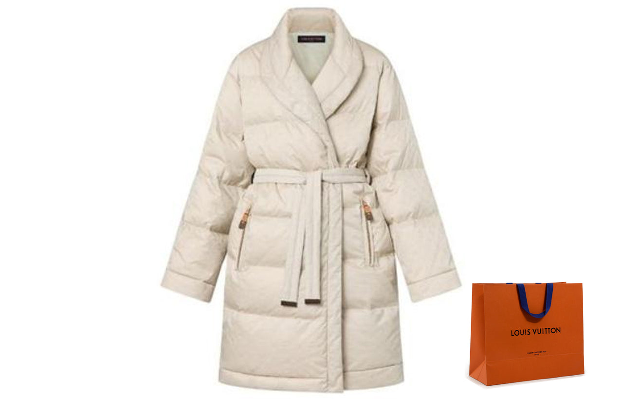 LOUIS VUITTON 1AC0HR Monogram Jacquard Puffer Wrap Coat