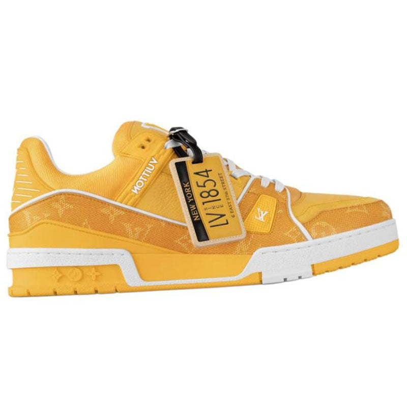 LOUIS VUITTON Trainer Low-Top Skateboard Shoes Men's Orange