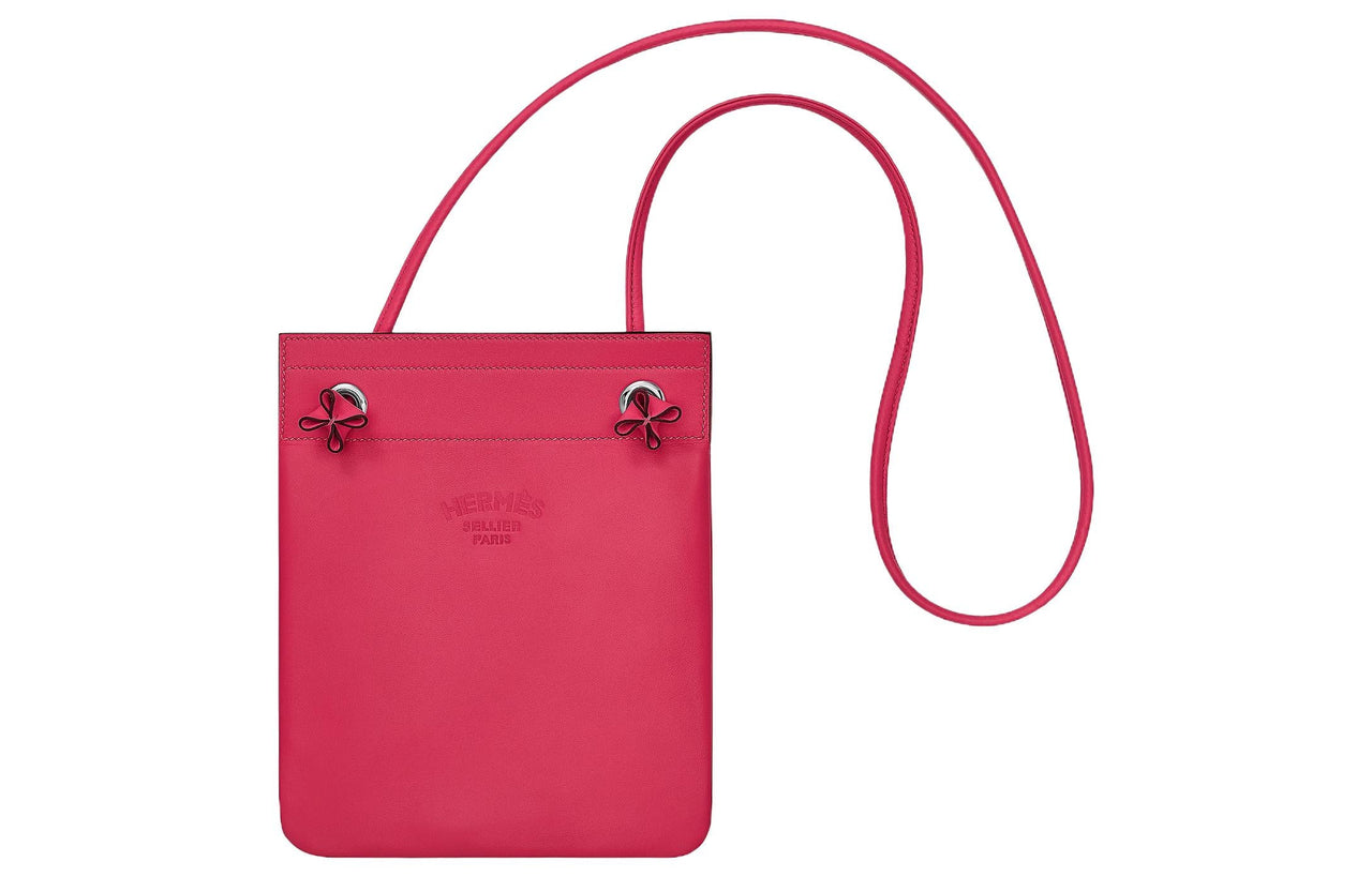 HERMES Aline Milo Sheepskin With Swift Leather Shoulder Bag Crossbody Bag Mini Women's Mexican Pink