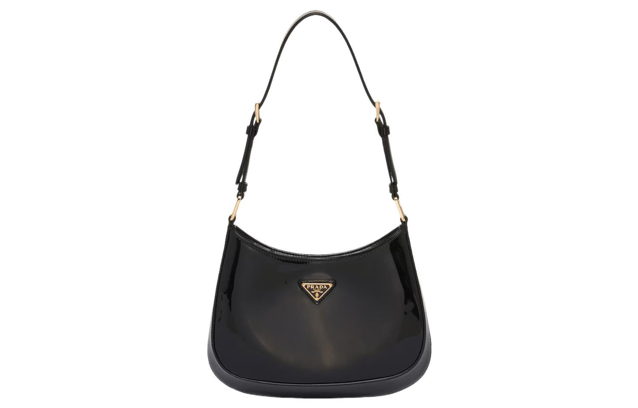 PRADA Cleo Leather Portable Crossbody Bag Shoulder Bag Women's Black