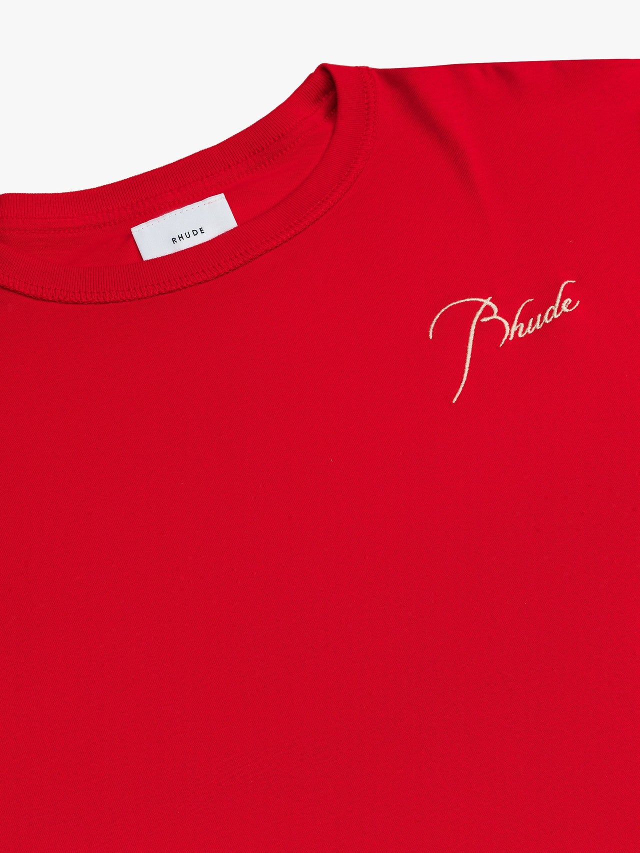 Rhude Men's Reverse Tee Vtg Red