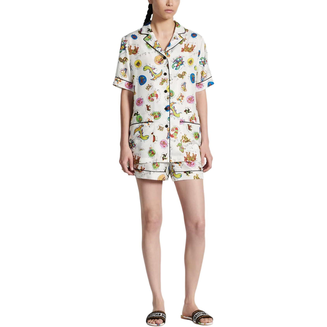 DIOR SS24 Pajama Pants Women's White
