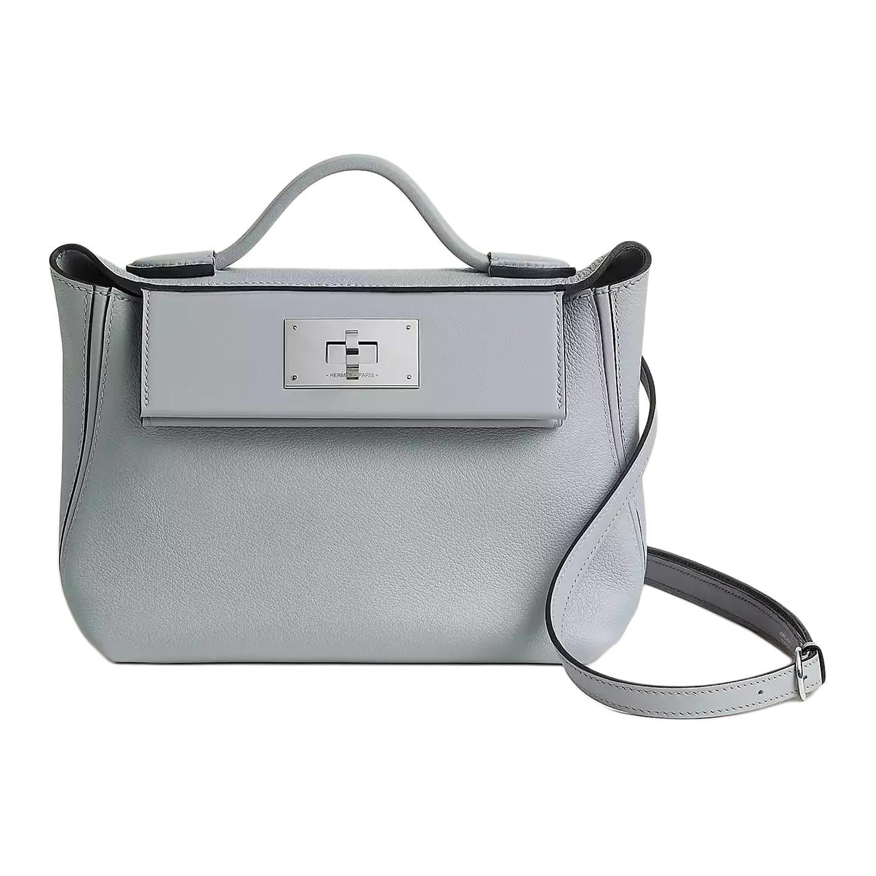 HERMES 24/24 Evercolor With Swift Calfskin Shoulder Bag Crossbody Bag Handbag Mini Women's 8U Bleu Glacier Glacier Blue