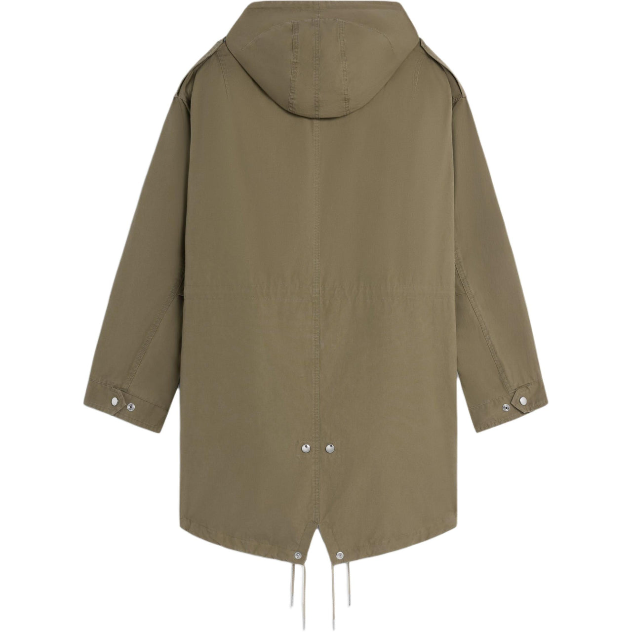 CELINE Drawstring High Neck Hooded Parka