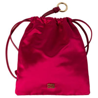 MIU MIU Satin Clutch Women's Rose Red