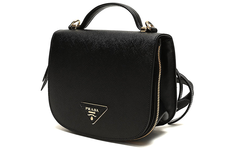 PRADA Cow Leather Backpack Handbag Shoulder Bag Women's Black