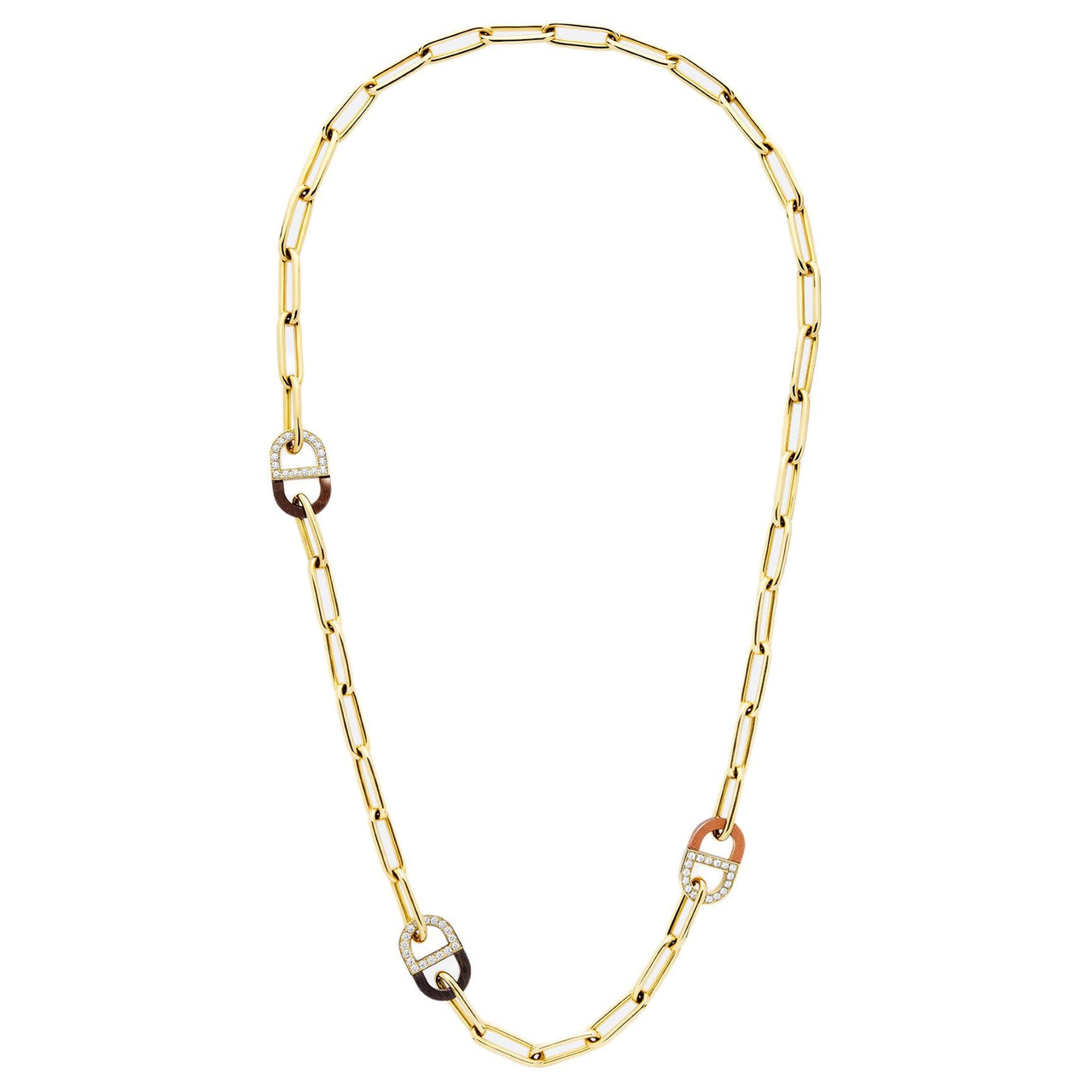 DIOR 18K Gold Necklaces Unisex Gold