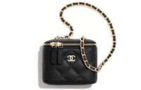 CHANEL 22c Early Spring Grain Embossed Cow Leather Box Bag, Shoulder Bag, Crossbody Bag Mini Women's Black