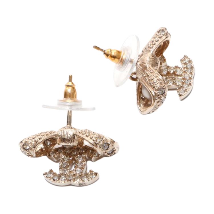 CHANEL 1986-1988 Cc Logo Earrings