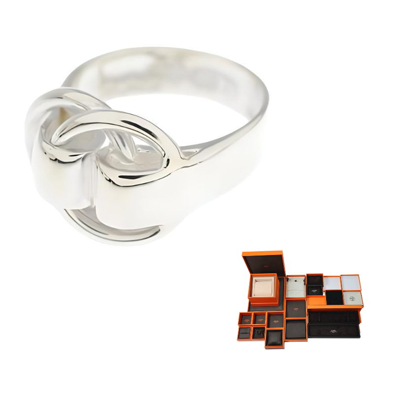HERMES 925 Sterling Silver Rings Women's Silver