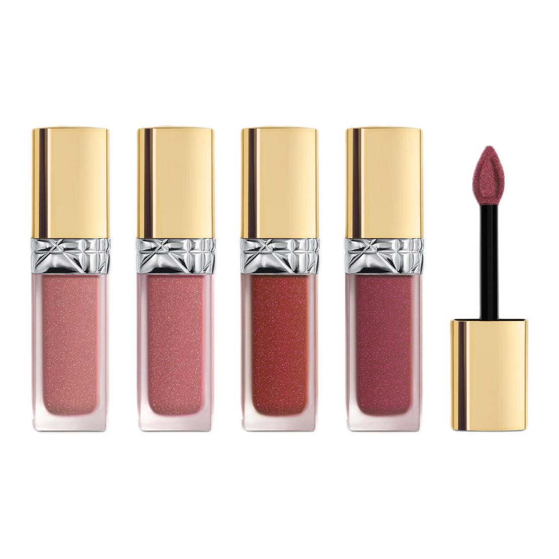 DIOR 2024 Christmas Limited Blue Gold Set Lip Gloss Pearlescent Easy To Blend Complexion