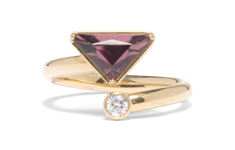 PRADA Diamond Crystal 18K Gold Rings Women's Gold