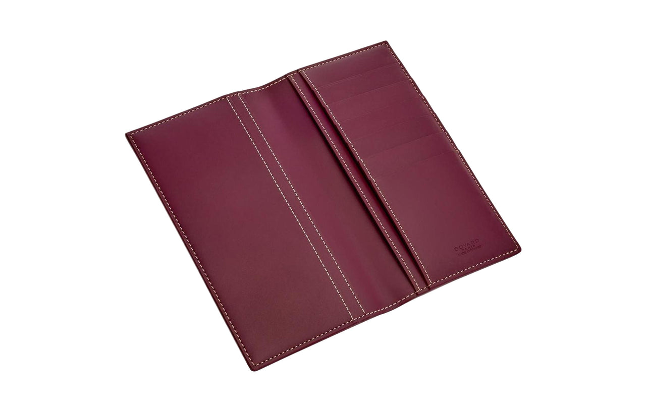 GOYARD SAINT-ROCH Canvas With Leather Dog's Teeth Wallet Unisex Burgundy