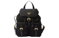 PRADA Re Edition Fabric Backpack Trumpets Women's Black