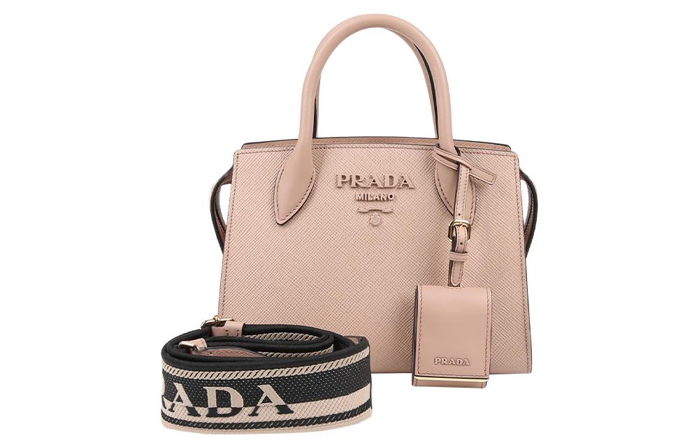 PRADA Cow Leather Shoulder Bag Crossbody Bag Handbag Women's Pink
