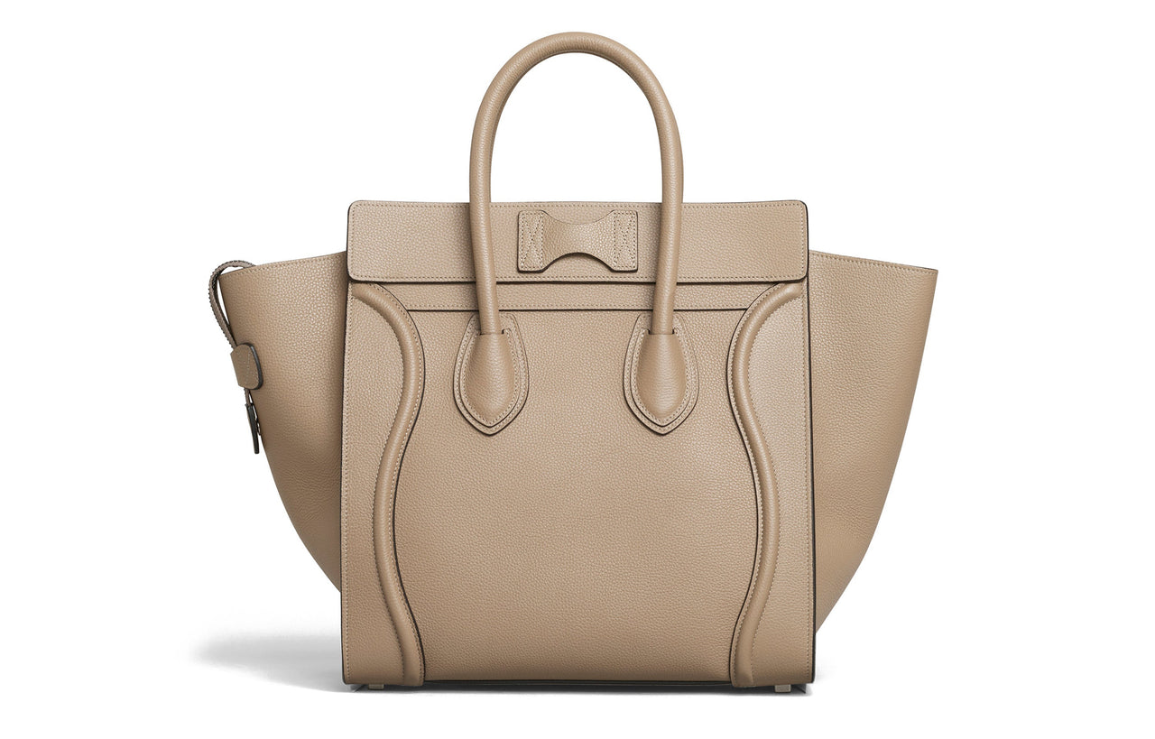 CELINE Drummed Calfskin Smile Bag Handbag Mini Women's Sand Dune