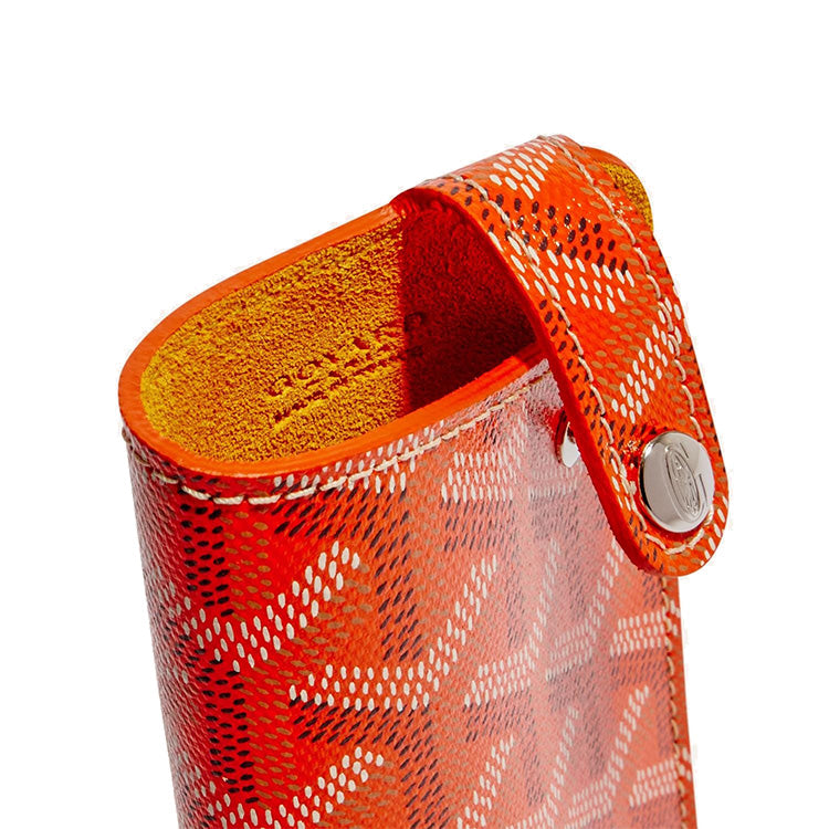 GOYARD Montmartre Canvas With Leather Eyeglass Pouch Small Size Unisex Orange