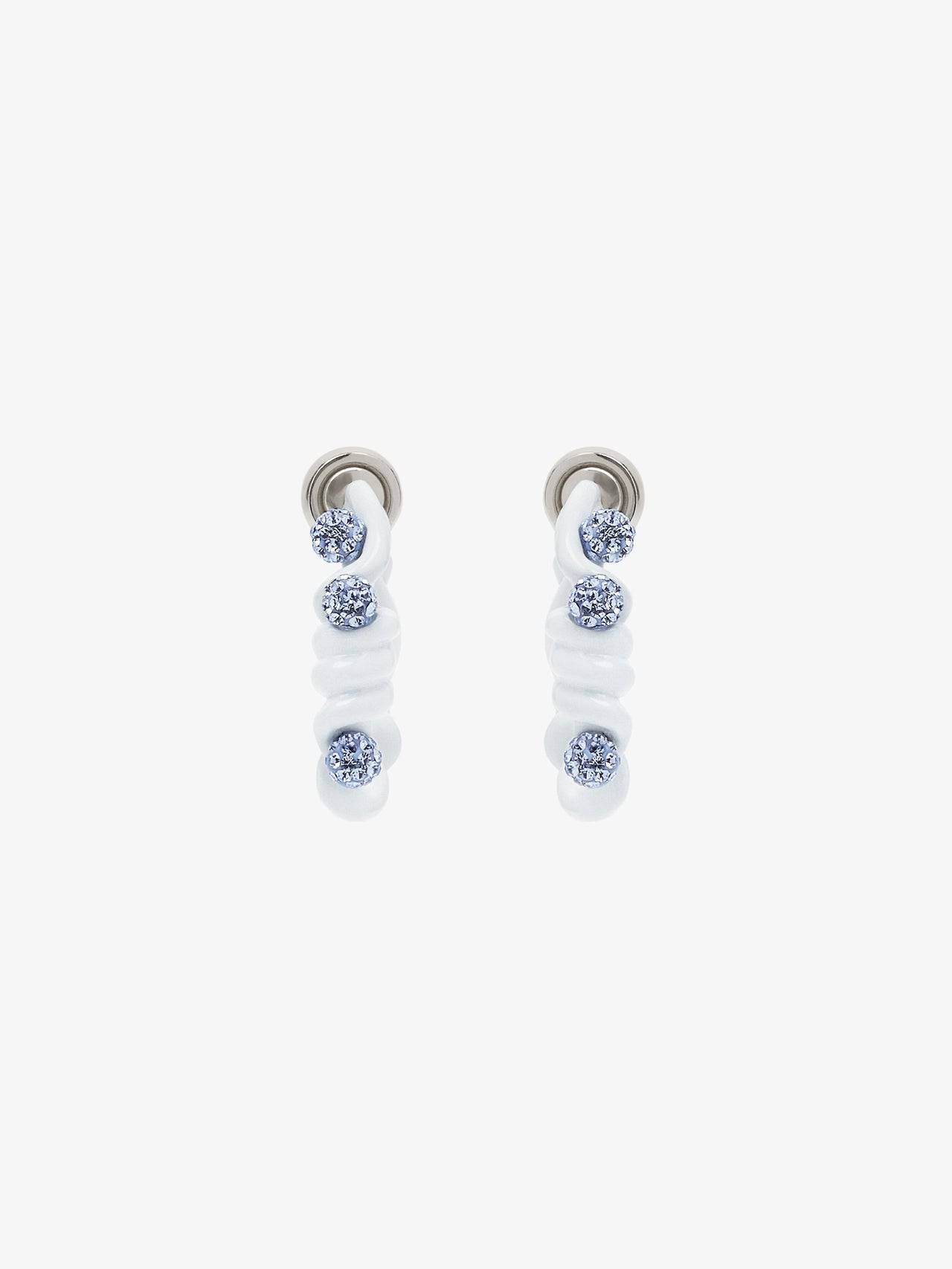 Givenchy Women's Twisted Crystal Hoop Earrings