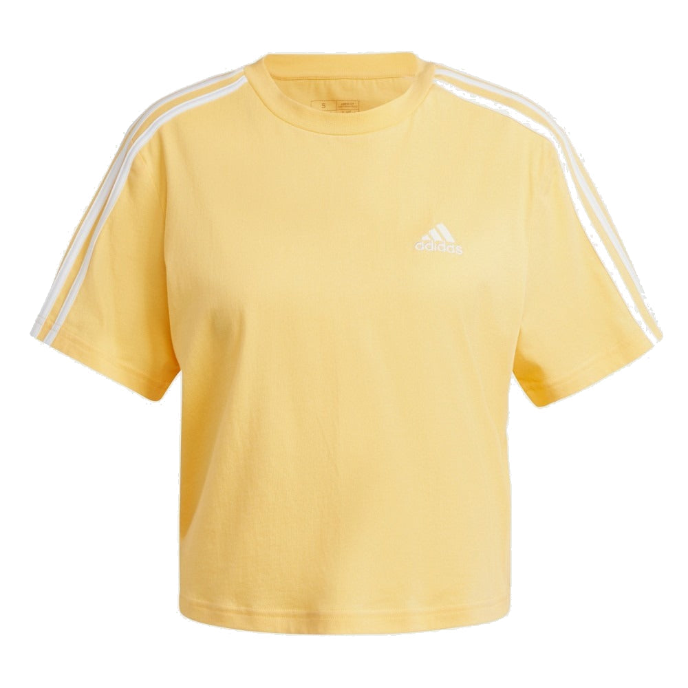 (WMNS) adidas Essential T-Shirt Asia Sizing 'Yellow White' IS1575