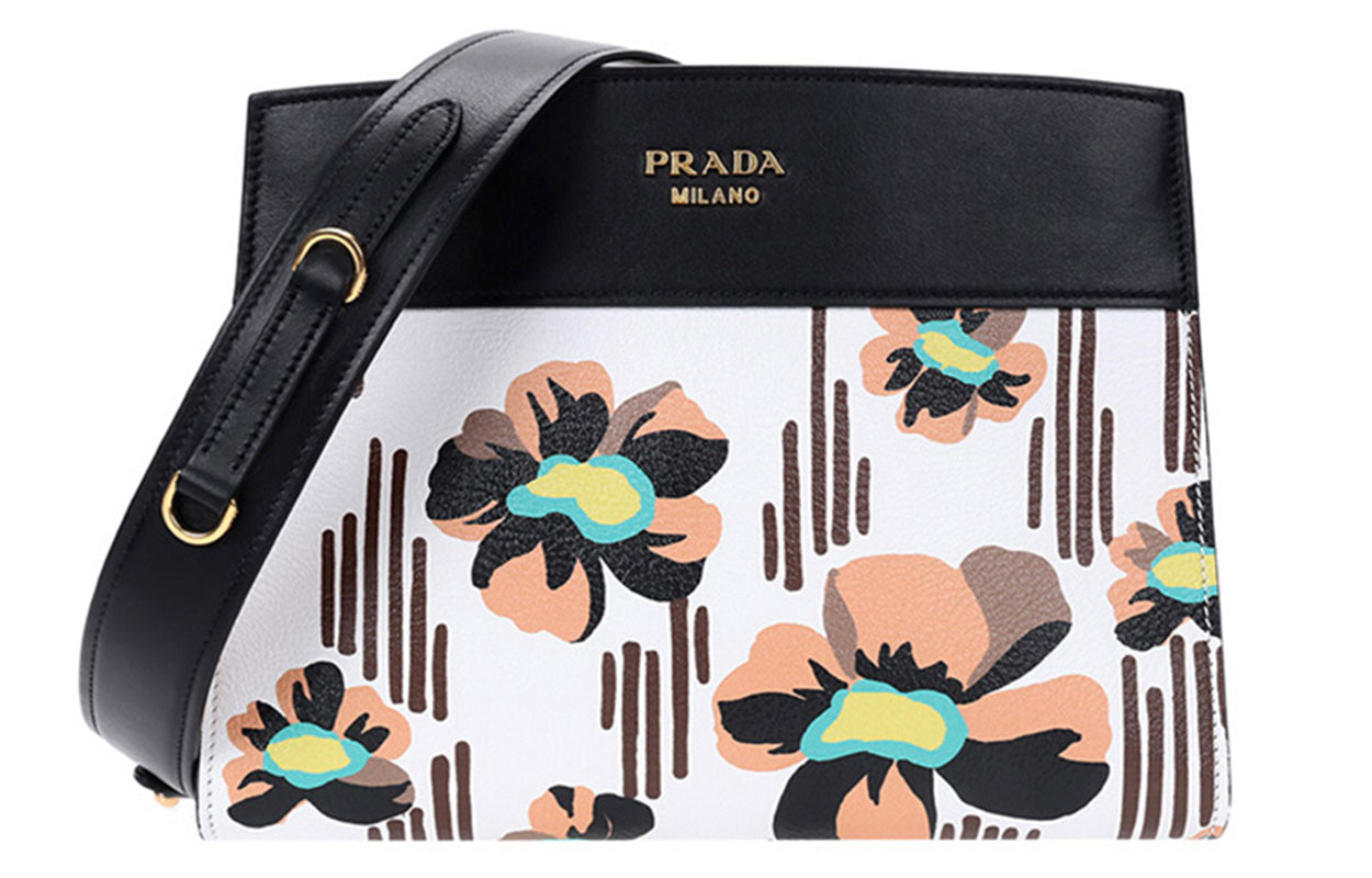PRADA Cow Leather Crossbody Bag, Shoulder Bag Regular Women's Multicolor