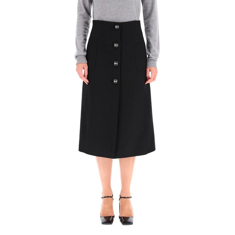PRADA Casual Long Skirt Women's Black