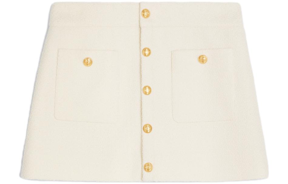 CELINE Casual Short Skirts Women's Pink Chalk White