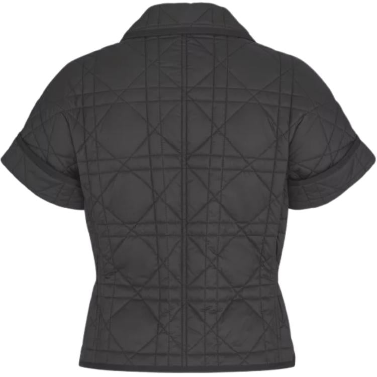 DIOR Macrocannage Short-Sleeved Jacket Jackets Coats Women's Black