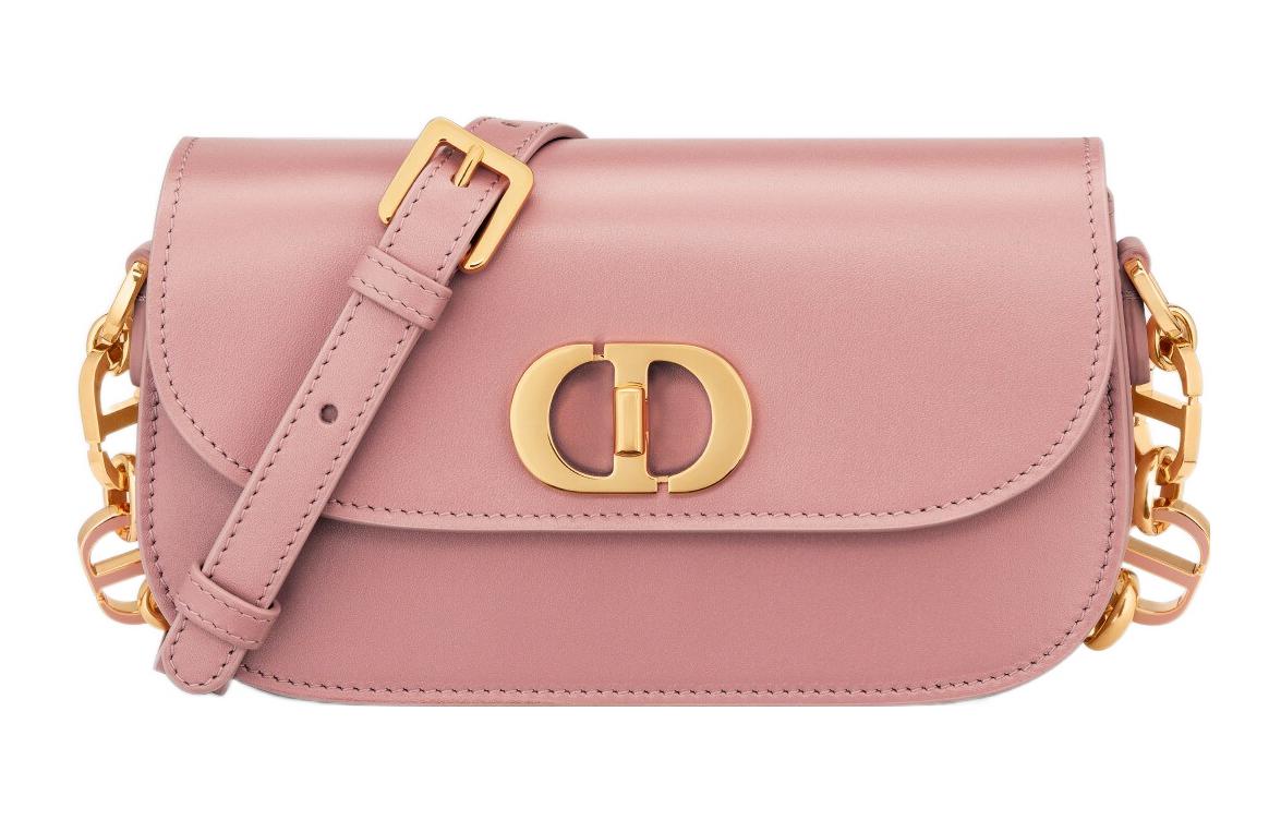 DIOR 30 Montaigne Smooth Cow Leather Shoulder Bag, Crossbody Bag Small Size Women's Vintage Pink