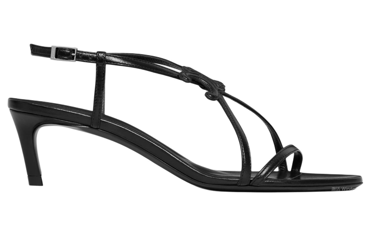 CELINE Cuir Triomphe Fashion Sandal 5cm Women's Black