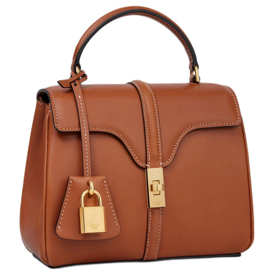 CELINE Calfskin Shoulder Bag, Crossbody Bag, Handbag Mini Women's Tawny