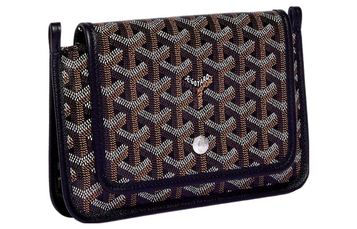 GOYARD Plumet Canvas With Leather Envelope Bag Handheld Shoulder Bag Crossbody Bag Small Size Unisex Black/Pink