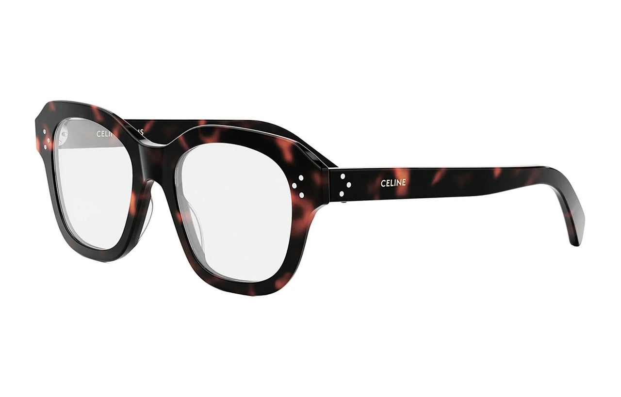 CELINE Acetate Rectangular Eyeglass Frames Unisex Black