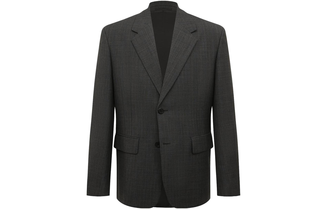 PRADA Prince Of Wales check Single breasted Blazer