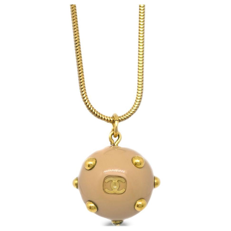 CHANEL 1990 2000 Ball Pendant Necklace